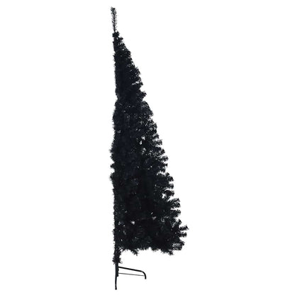 Artificial Pre-lit Christmas Tree PVC 180 cm Black without baubles