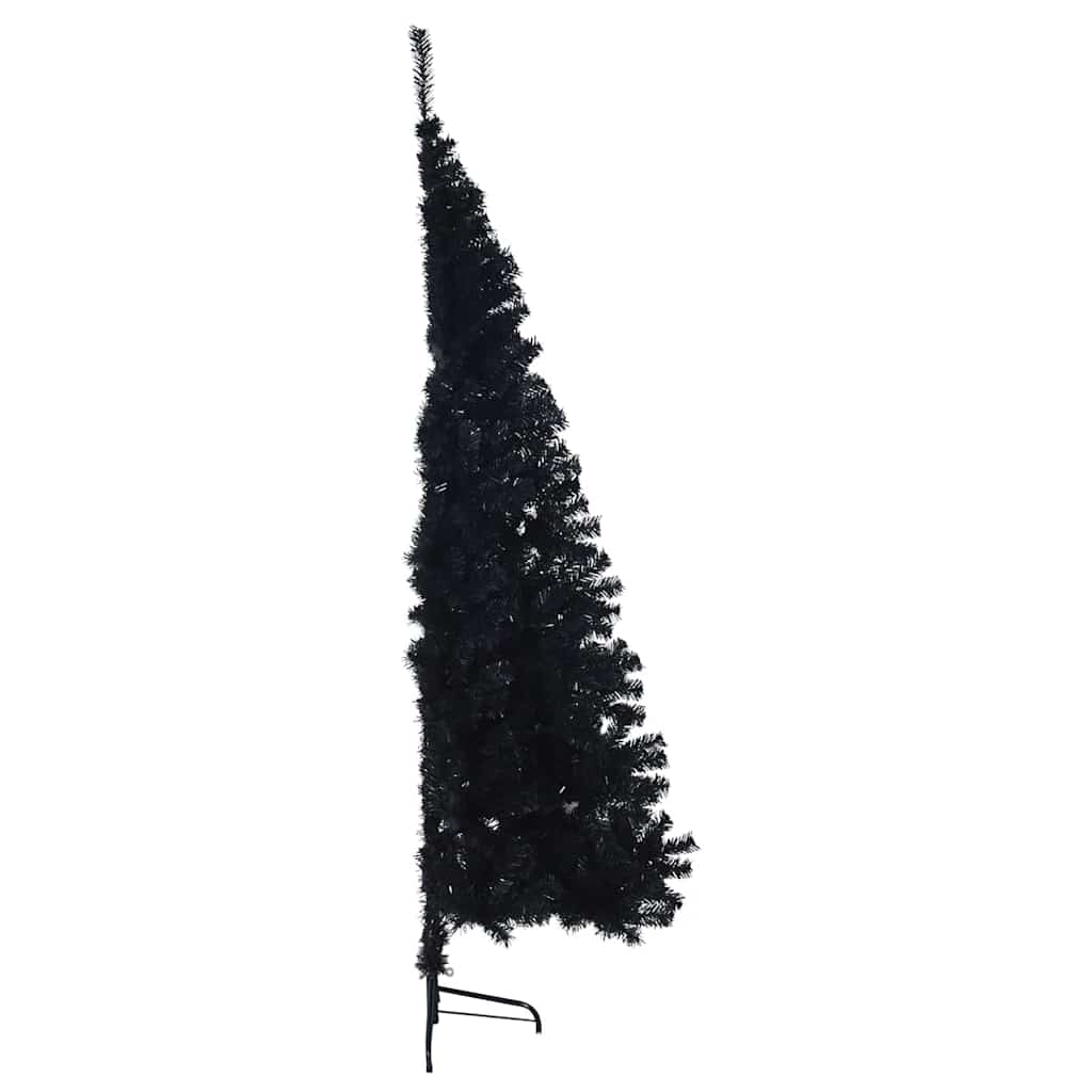 Artificial Pre-lit Christmas Tree PVC 240 cm Black without baubles