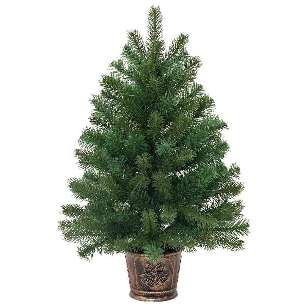 Artificial Christmas Tree Green PE and PVC 75 cm with LEDs