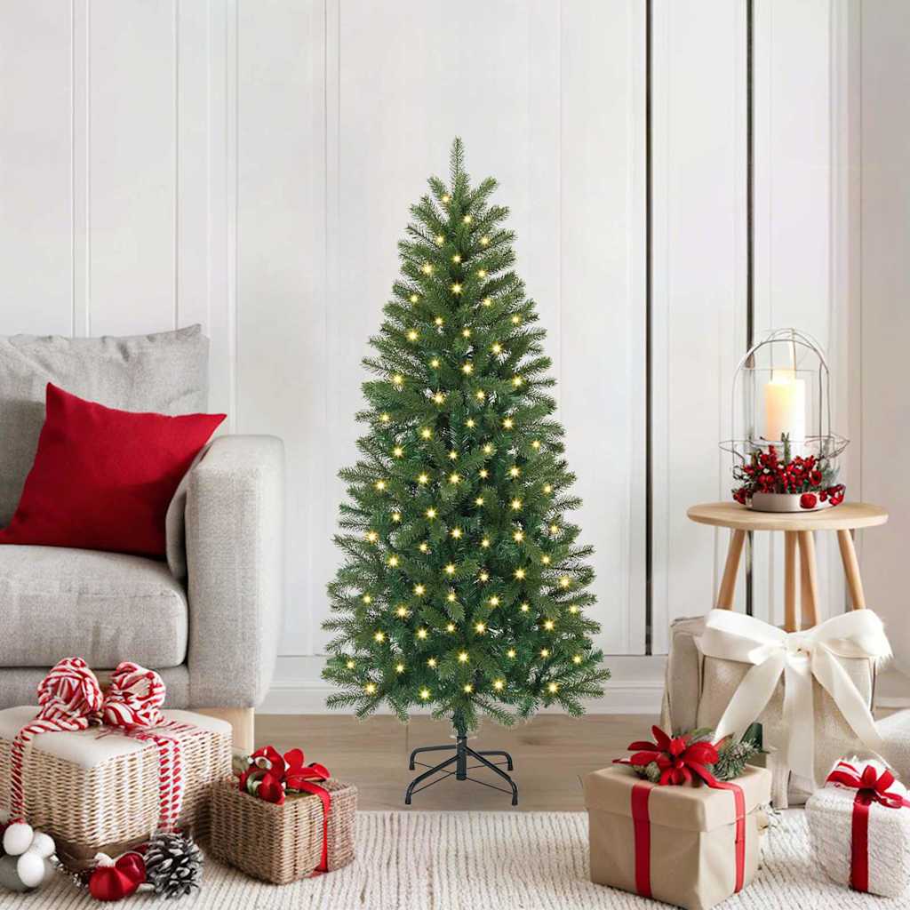 Artificial Christmas Tree Green PE and PVC 120 cm with LEDs