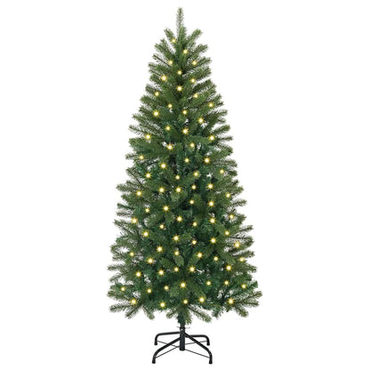 Artificial Christmas Tree Green PE and PVC 120 cm with LEDs