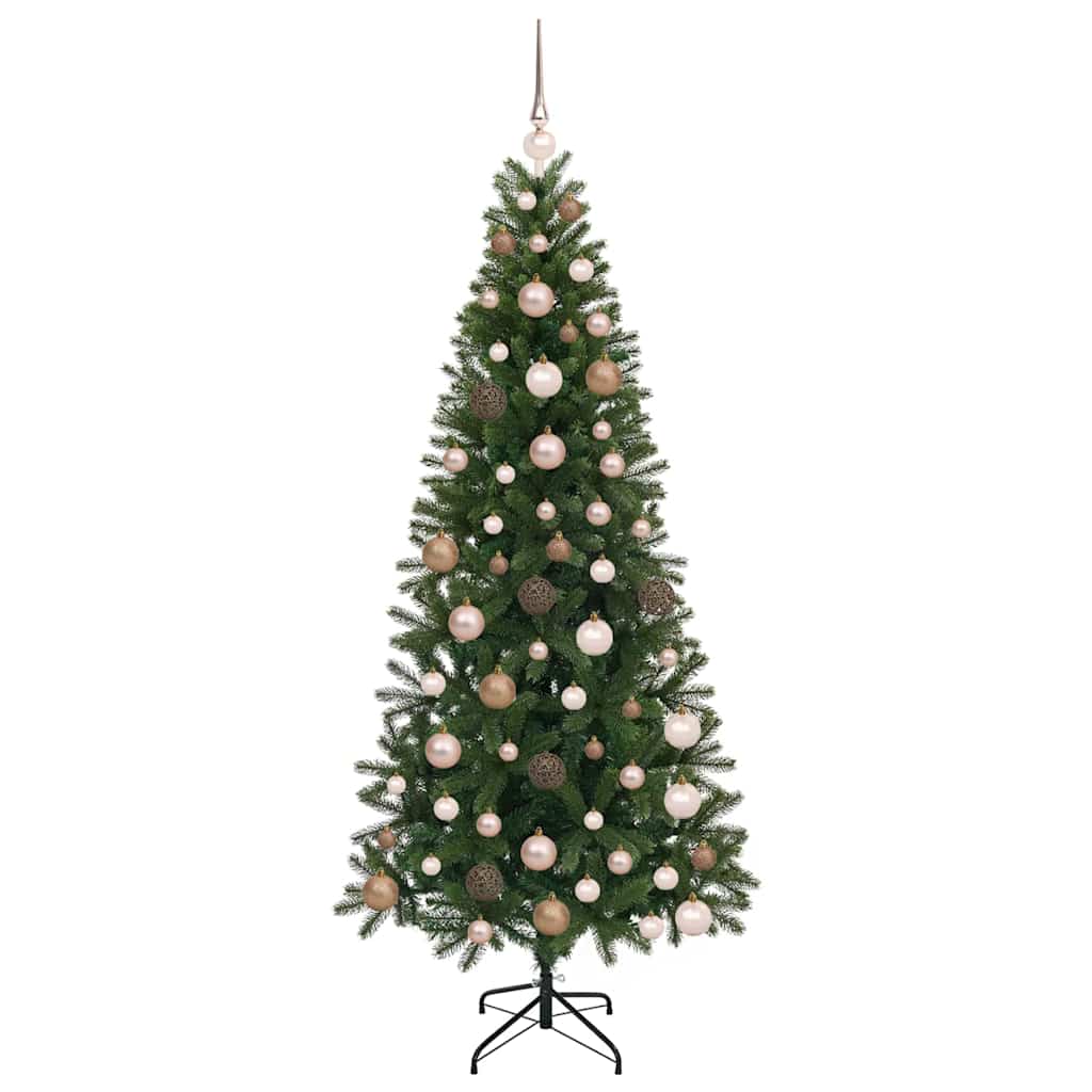 vidaXL Artificial Christmas Tree with 300 LEDs Green 180 cm PE and PVC 4