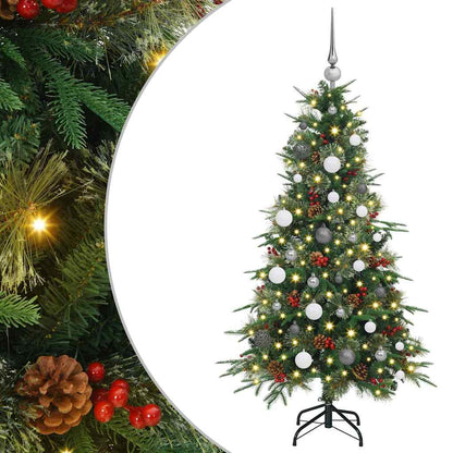 vidaXL Artificial Hinged Christmas Tree Green 150 cm PE and PVC 2
