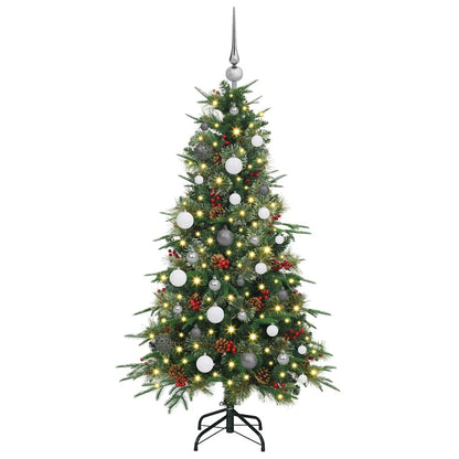 vidaXL Artificial Hinged Christmas Tree Green 150 cm PE and PVC 3