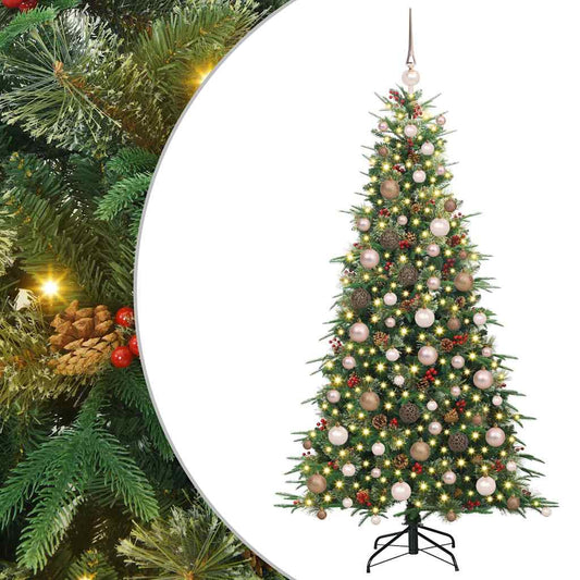 vidaXL Artificial Hinged Christmas Tree Green 180 cm PE and PVC 2