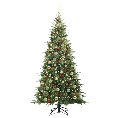 vidaXL Artificial Hinged Christmas Tree Green 210 cm PE and PVC 3