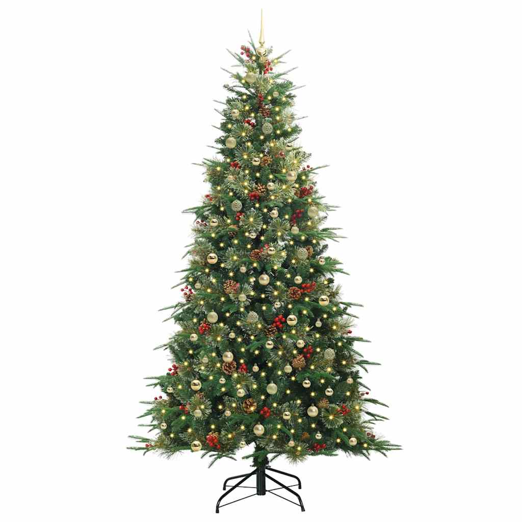 vidaXL Artificial Hinged Christmas Tree Green 240 cm PE and PVC 3