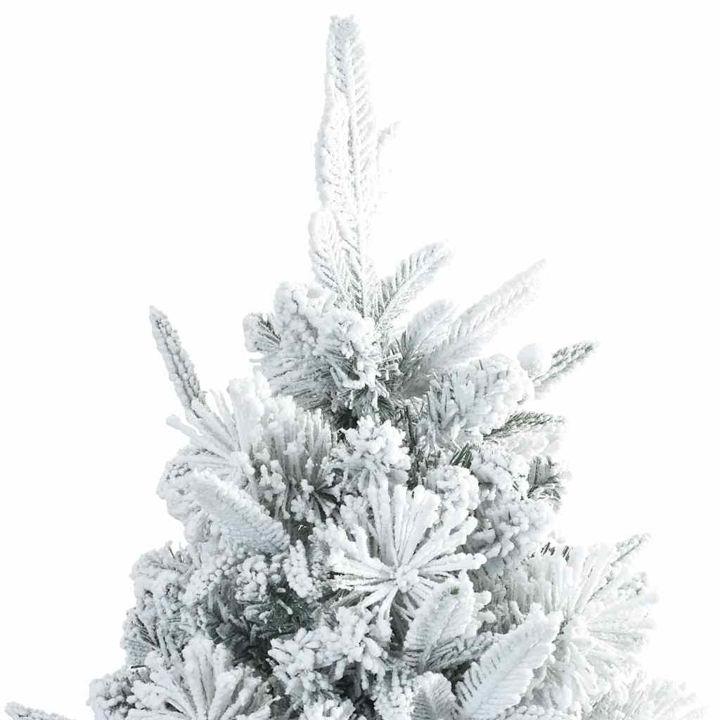 vidaXL Artificial Hinged Christmas Tree White 240 cm PE and PVC 6