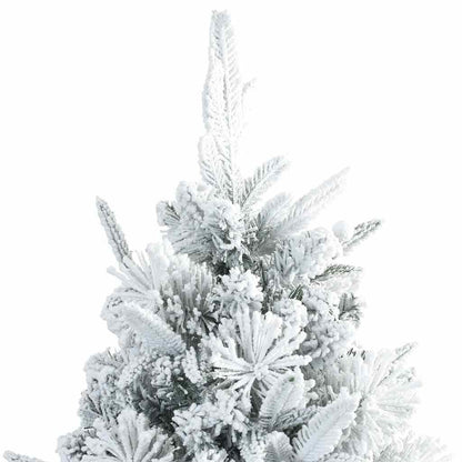 vidaXL Artificial Hinged Christmas Tree White 240 cm PE and PVC 6