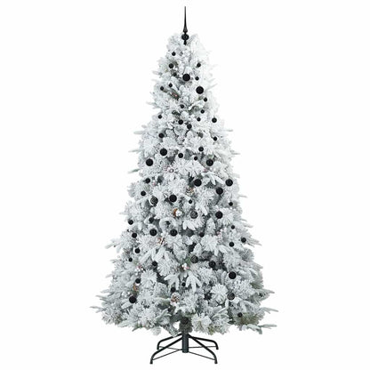 vidaXL Artificial Hinged Christmas Tree White 240 cm PE and PVC 4