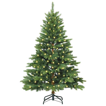 Artificial Christmas Tree with 150 LEDs PE and PVC Green 150 cm with LEDs