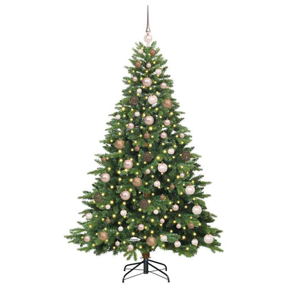 vidaXL Artificial Christmas Tree with 300 LEDs Green 180 cm PE and PVC 3