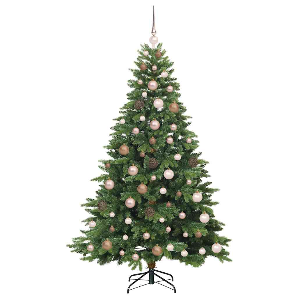 vidaXL Artificial Christmas Tree with 300 LEDs Green 180 cm PE and PVC 4