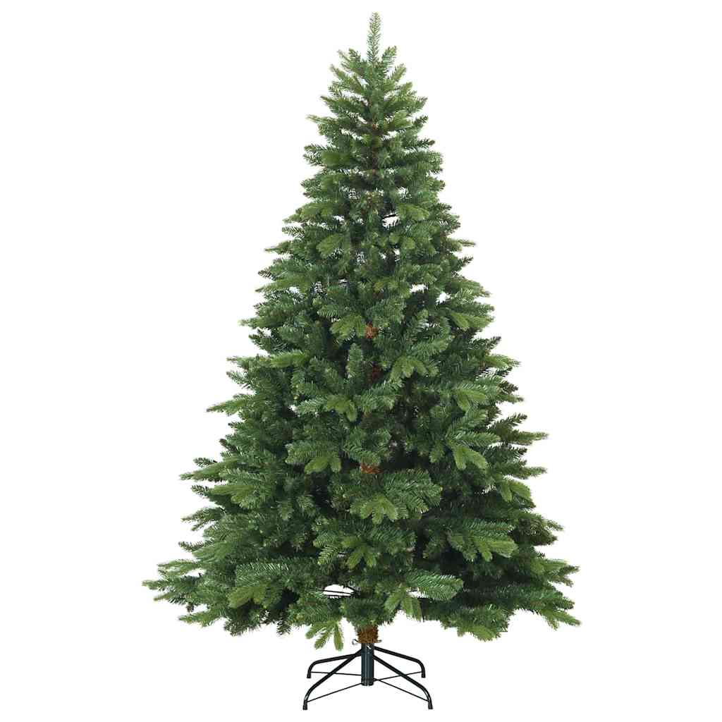 vidaXL Artificial Christmas Tree with 300 LEDs Green 240 cm PE and PVC 5