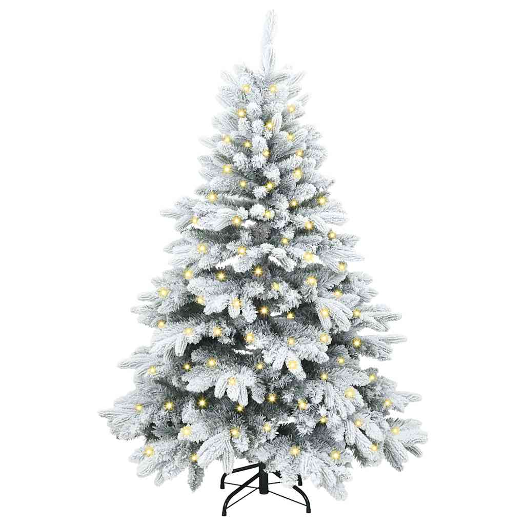 Artificial Christmas Tree with 150 LEDs PE and PVC White 150 cm with LEDs