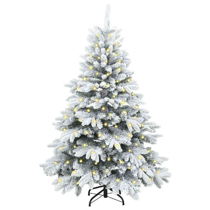 Artificial Christmas Tree with 150 LEDs PE and PVC White 150 cm with LEDs