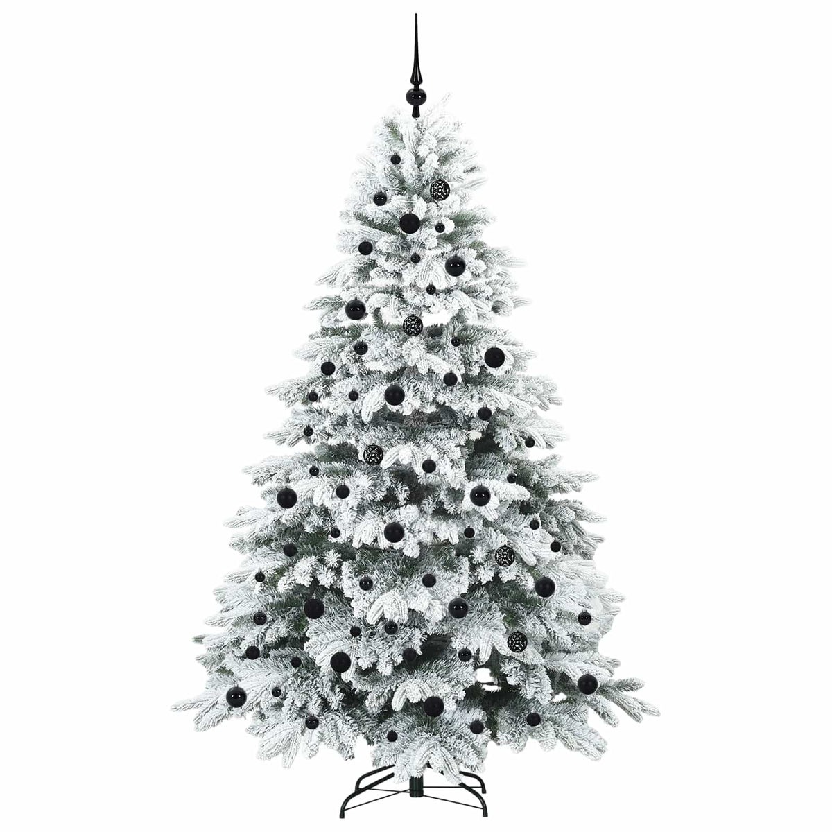 vidaXL Artificial Christmas Tree with 300 LEDs White 210 cm PE and PVC 3