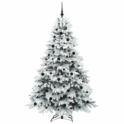 vidaXL Artificial Christmas Tree with 300 LEDs White 210 cm PE and PVC 3