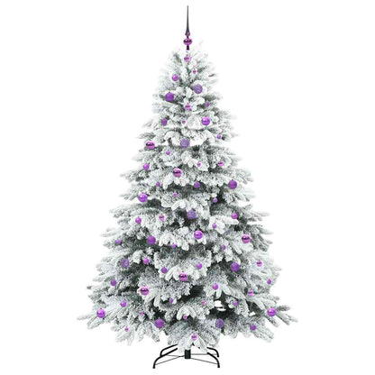 vidaXL Artificial Christmas Tree with 300 LEDs White 210 cm PE and PVC 4