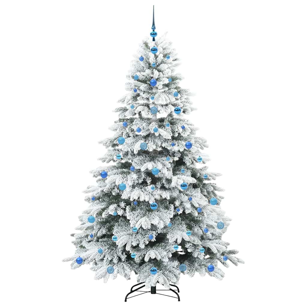 vidaXL Artificial Christmas Tree with 300 LEDs White 210 cm PE and PVC 4