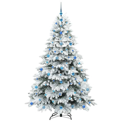 vidaXL Artificial Christmas Tree with 300 LEDs White 210 cm PE and PVC 4