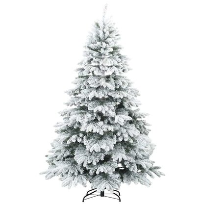 vidaXL Artificial Christmas Tree with 300 LEDs White 210 cm PE and PVC 5