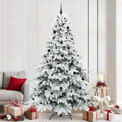vidaXL Artificial Christmas Tree with 300 LEDs White 240 cm PE and PVC 1