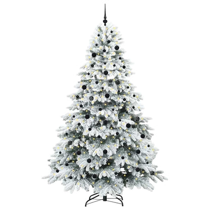 vidaXL Artificial Christmas Tree with 300 LEDs White 240 cm PE and PVC 3