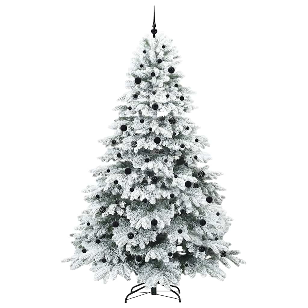 vidaXL Artificial Christmas Tree with 300 LEDs White 240 cm PE and PVC 4