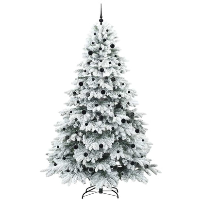 vidaXL Artificial Christmas Tree with 300 LEDs White 240 cm PE and PVC 4