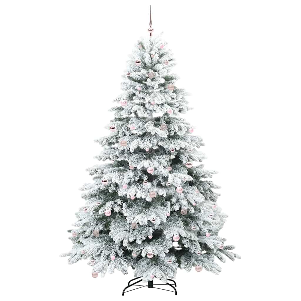 vidaXL Artificial Christmas Tree with 300 LEDs White 240 cm PE and PVC 4