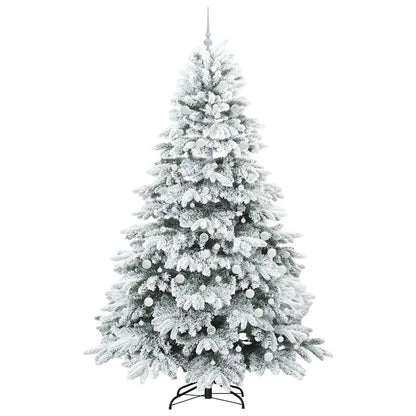 vidaXL Artificial Christmas Tree with 300 LEDs White 240 cm PE and PVC 4