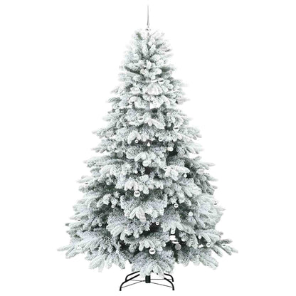 vidaXL Artificial Christmas Tree with 300 LEDs White 240 cm PE and PVC 4