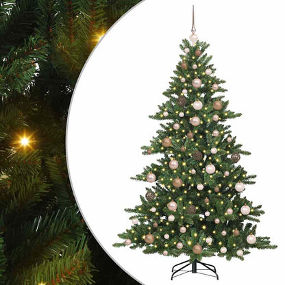vidaXL Artificial Hinged Christmas Tree Green 180 cm PVC and Steel 2