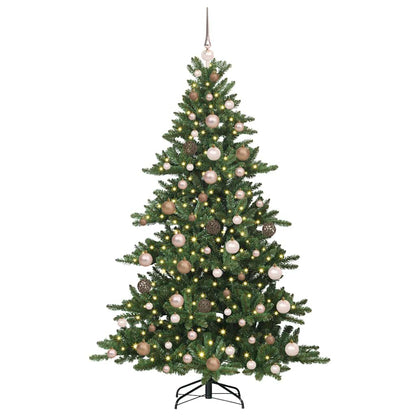 vidaXL Artificial Hinged Christmas Tree Green 180 cm PVC and Steel 3