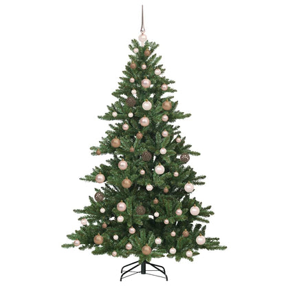 vidaXL Artificial Hinged Christmas Tree Green 180 cm PVC and Steel 4