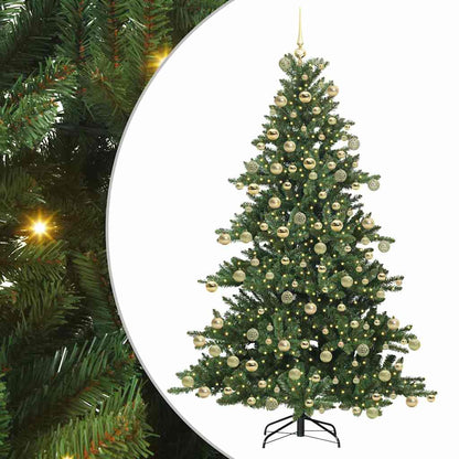 vidaXL Artificial Hinged Christmas Tree Green 180 cm PVC and Steel 2