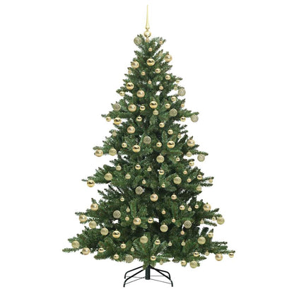 vidaXL Artificial Hinged Christmas Tree Green 180 cm PVC and Steel 4