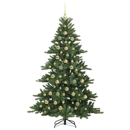 vidaXL Artificial Hinged Christmas Tree Green 210 cm PVC and Steel 4