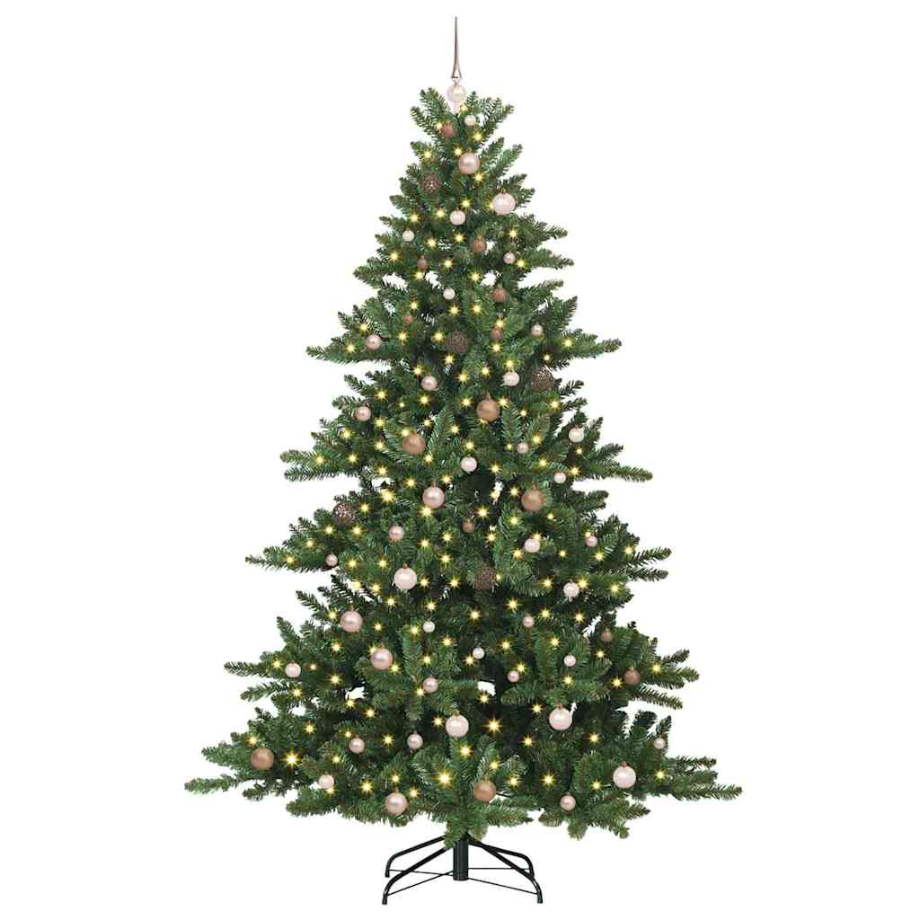 vidaXL Artificial Hinged Christmas Tree Green 240 cm PVC and Steel 3