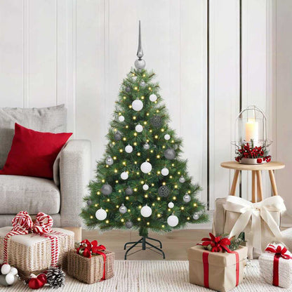 vidaXL Artificial Christmas Tree with 150 LEDs Green 120 cm PE and PVC 1