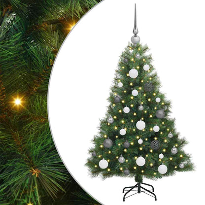 vidaXL Artificial Christmas Tree with 150 LEDs Green 120 cm PE and PVC 2