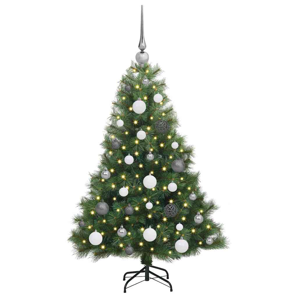 vidaXL Artificial Christmas Tree with 150 LEDs Green 120 cm PE and PVC 3