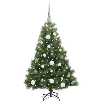 vidaXL Artificial Christmas Tree with 150 LEDs Green 120 cm PE and PVC 3