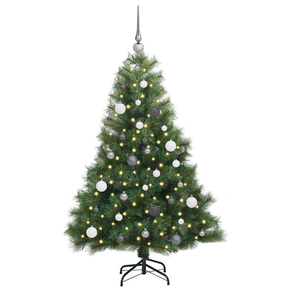 vidaXL Artificial Christmas Tree with 150 LEDs Green 150 cm PE and PVC 3