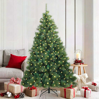 Artificial Christmas Tree PE and PVC Green 180 cm with LEDs