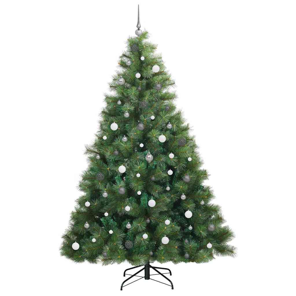 vidaXL Artificial Christmas Tree with 300 LEDs Green 240 cm PE and PVC 5
