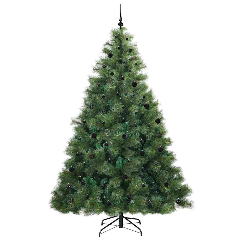 vidaXL Artificial Christmas Tree with 300 LEDs Green 240 cm PE and PVC 4