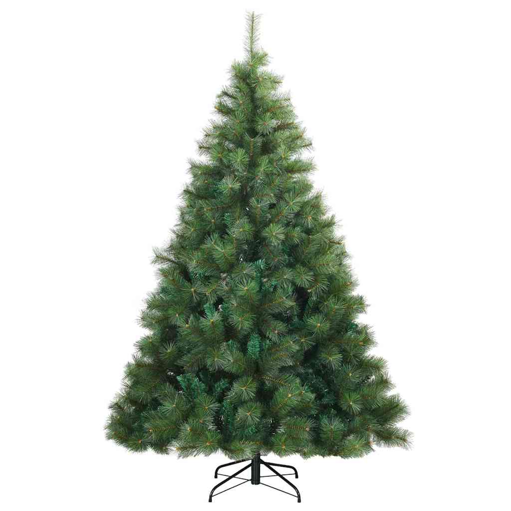 vidaXL Artificial Christmas Tree with 300 LEDs Green 240 cm PE and PVC 5