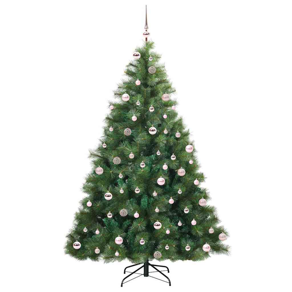 vidaXL Artificial Christmas Tree with 300 LEDs Green 240 cm PE and PVC 4